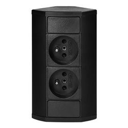 GNIAZDO MEBLOWE 2X2P+Z, CZARNE ORNO GNIAZDO MEBLOWE 2X2P+Z, CZARNE ORNO