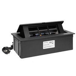 NOEN KASETA MEBLOWA WPUSZCZANA W BLAT ZE ZINTEGROWANĄ RAMKĄ PCV NA GNIAZDA MODUŁOWE 3 X 45X45MM LUB 6 X 22,5X45MM, PRZEWÓD 1,5M, NOEN KASETA MEBLOWA WPUSZCZANA W BLAT ZE ZINTEGROWANĄ RAMKĄ PCV NA GNIAZDA MODUŁOWE 3 X 45X45MM LUB 6 X 22,5X45MM, PRZEWÓD 1,5M,