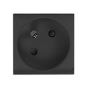 NOEN FR, GNIAZDO MODUŁOWE 45X45MM KĄTOWE - 45° 1X2P+Z, TYP E FRENCH, 16A 250V, CZARNE ORNO