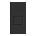 NOEN RJ11, GNIAZDO MODUŁOWE 22,5X45MM TELEFONICZNE RJ11, CZARNE ORNO