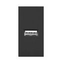 NOEN USB, PORT MODUŁOWY 22,5X45MM Z ŁADOWARKĄ USB, 2,1A 5V DC, CZARNE ORNO NOEN USB, PORT MODUŁOWY 22,5X45MM Z ŁADOWARKĄ USB, 2,1A 5V DC, CZARNE ORNO
