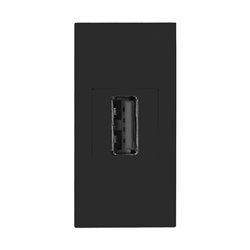 NOEN USB DATA, GNIAZDO MODUŁOWE 22,5X45MM USB DATA 2.0, PRZELOTKA, CZARNE ORNO NOEN USB DATA, GNIAZDO MODUŁOWE 22,5X45MM USB DATA 2.0, PRZELOTKA, CZARNE ORNO