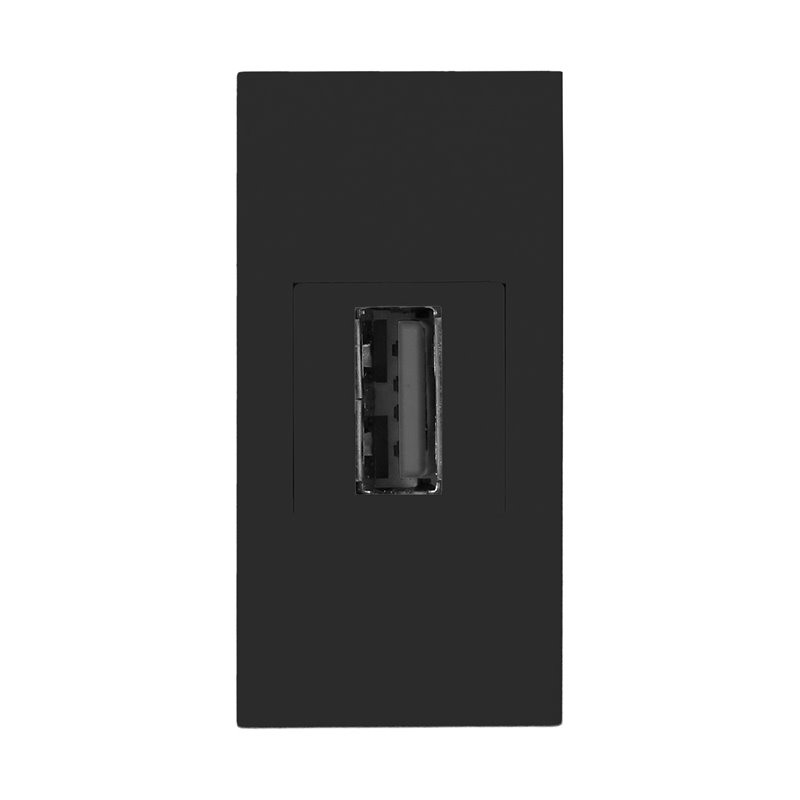 NOEN USB DATA, GNIAZDO MODUŁOWE 22,5X45MM USB DATA 2.0, PRZELOTKA, CZARNE ORNO NOEN USB DATA, GNIAZDO MODUŁOWE 22,5X45MM USB DATA 2.0, PRZELOTKA, CZARNE ORNO