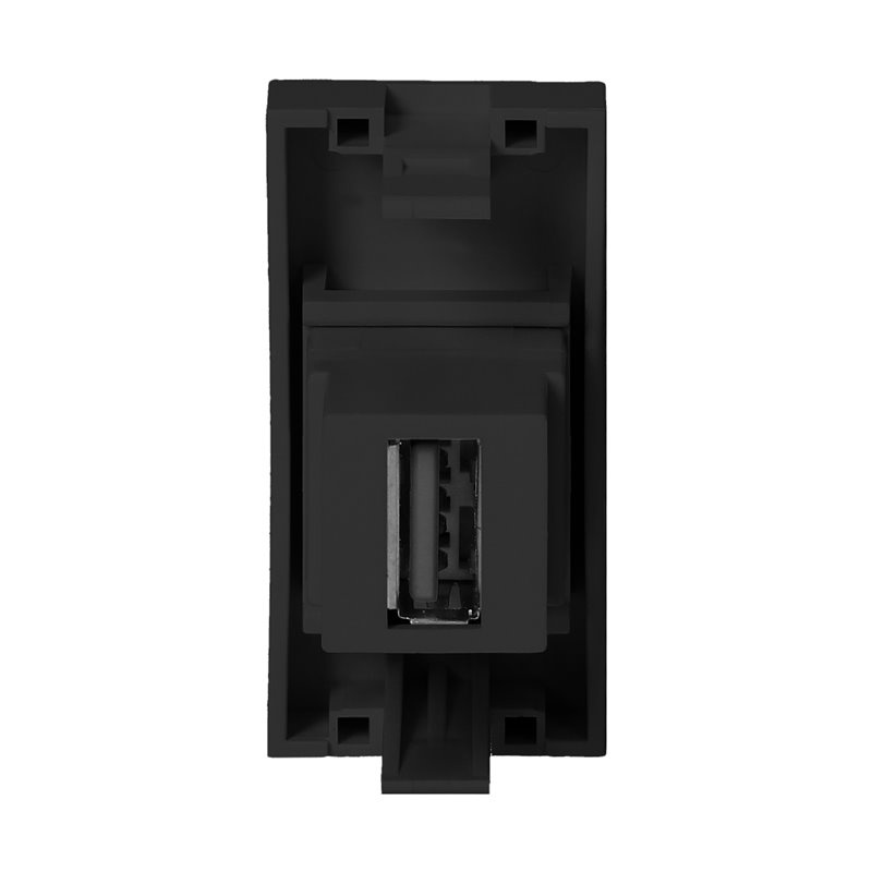 NOEN USB DATA, GNIAZDO MODUŁOWE 22,5X45MM USB DATA 2.0, PRZELOTKA, CZARNE ORNO NOEN USB DATA, GNIAZDO MODUŁOWE 22,5X45MM USB DATA 2.0, PRZELOTKA, CZARNE ORNO