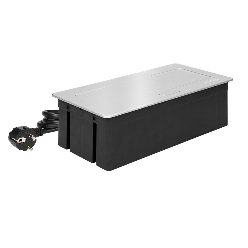 NOEN KASETA MEBLOWA WPUSZCZANA W BLAT ZE ZINTEGROWANĄ RAMKĄ PCV NA GNIAZDA MODUŁOWE 3 X 45X45MM LUB 6 X 22,5X45MM, PRZEWÓD 1,5M, NOEN KASETA MEBLOWA WPUSZCZANA W BLAT ZE ZINTEGROWANĄ RAMKĄ PCV NA GNIAZDA MODUŁOWE 3 X 45X45MM LUB 6 X 22,5X45MM, PRZEWÓD 1,5M,