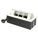 NOEN KASETA MEBLOWA WPUSZCZANA W BLAT ZE ZINTEGROWANĄ RAMKĄ PCV NA GNIAZDA MODUŁOWE 3 X 45X45MM LUB 6 X 22,5X45MM, PRZEWÓD 1,5M, NOEN KASETA MEBLOWA WPUSZCZANA W BLAT ZE ZINTEGROWANĄ RAMKĄ PCV NA GNIAZDA MODUŁOWE 3 X 45X45MM LUB 6 X 22,5X45MM, PRZEWÓD 1,5M,