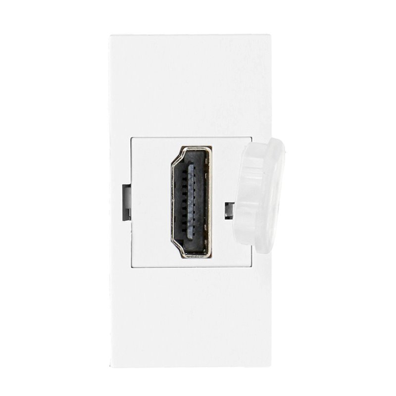 NOEN HDMI, GNIAZDO MODUŁOWE 22,5X45MM HDMI Z ZAŚLEPKĄ ZABEZPIECZAJĄCĄ, BIAŁE ORNO