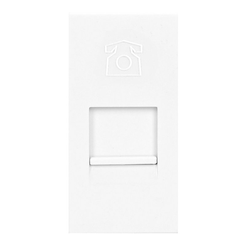 NOEN RJ11, GNIAZDO MODUŁOWE 22,5X45MM TELEFONICZNE RJ11, BIAŁE ORNO