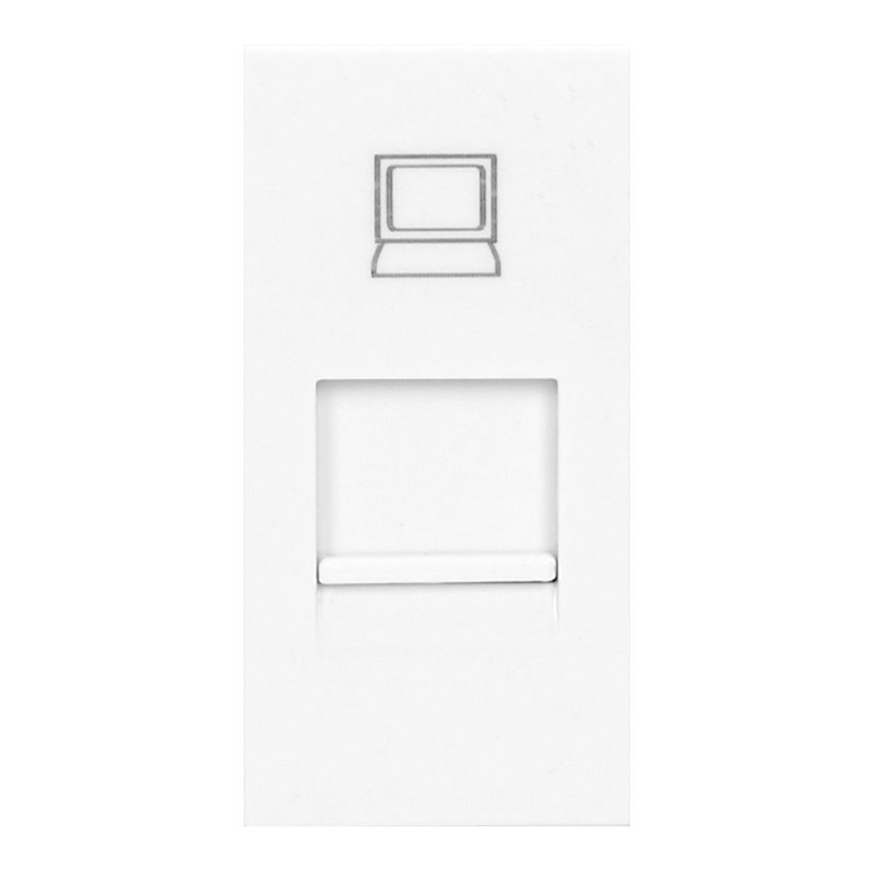 NOEN RJ45, GNIAZDO MODUŁOWE 22,5X45MM RJ45 CAT 5E, BIAŁE ORNO