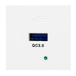 NOEN USBQ, PORT MODUŁOWY 45X45MM Z ŁADOWARKĄ USB QUICK CHARGE 3A/5V 2A/9V 1,5A/12V, BIAŁY ORNO NOEN USBQ, PORT MODUŁOWY 45X45MM Z ŁADOWARKĄ USB QUICK CHARGE 3A/5V 2A/9V 1,5A/12V, BIAŁY ORNO