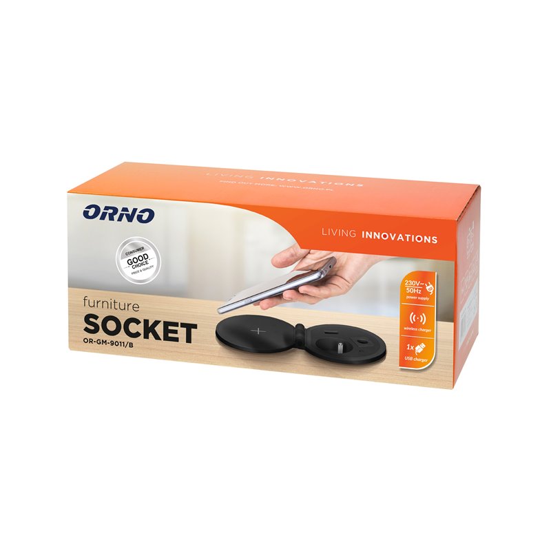 GNIAZDO MEBLOWE O8CM WPUSZCZANE W BLAT Z ŁADOWARKĄ INDUKCYJNĄ, ŁADOWARKĄ USB, PRZELOTKĄ KABLOWĄ I PRZEWODEM 2M, 1X2P+Z, 1XUSB 2, GNIAZDO MEBLOWE O8CM WPUSZCZANE W BLAT Z ŁADOWARKĄ INDUKCYJNĄ, ŁADOWARKĄ USB, PRZELOTKĄ KABLOWĄ I PRZEWODEM 2M, 1X2P+Z, 1XUSB 2,