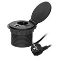 GNIAZDO MEBLOWE O8CM WPUSZCZANE W BLAT Z ŁADOWARKĄ INDUKCYJNĄ, ŁADOWARKĄ USB Z 2 GNIAZDAMI A I C, PRZELOTKĄ KABLOWĄ Z PRZEWODEM GNIAZDO MEBLOWE O8CM WPUSZCZANE W BLAT Z ŁADOWARKĄ INDUKCYJNĄ, ŁADOWARKĄ USB Z 2 GNIAZDAMI A I C, PRZELOTKĄ KABLOWĄ Z PRZEWODEM