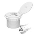 GNIAZDO MEBLOWE O8CM WPUSZCZANE W BLAT Z ŁADOWARKĄ INDUKCYJNĄ, ŁADOWARKĄ USB Z 2 GNIAZDAMI A I C, PRZELOTKĄ KABLOWĄ Z PRZEWODEM GNIAZDO MEBLOWE O8CM WPUSZCZANE W BLAT Z ŁADOWARKĄ INDUKCYJNĄ, ŁADOWARKĄ USB Z 2 GNIAZDAMI A I C, PRZELOTKĄ KABLOWĄ Z PRZEWODEM
