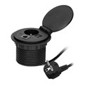 GNIAZDO MEBLOWE O8CM WPUSZCZANE W BLAT Z ŁADOWARKĄ INDUKCYJNĄ, ŁADOWARKĄ USB Z 2 GNIAZDAMI A I C, PRZELOTKĄ KABLOWĄ I PRZEWODEM GNIAZDO MEBLOWE O8CM WPUSZCZANE W BLAT Z ŁADOWARKĄ INDUKCYJNĄ, ŁADOWARKĄ USB Z 2 GNIAZDAMI A I C, PRZELOTKĄ KABLOWĄ I PRZEWODEM