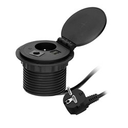 GNIAZDO MEBLOWE O8CM WPUSZCZANE W BLAT Z ŁADOWARKĄ INDUKCYJNĄ, ŁADOWARKĄ USB Z 2 GNIAZDAMI A I C, PRZELOTKĄ KABLOWĄ I PRZEWODEM GNIAZDO MEBLOWE O8CM WPUSZCZANE W BLAT Z ŁADOWARKĄ INDUKCYJNĄ, ŁADOWARKĄ USB Z 2 GNIAZDAMI A I C, PRZELOTKĄ KABLOWĄ I PRZEWODEM