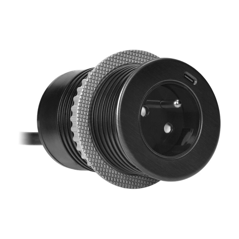 GNIAZDO WPUSZCZANE W BLAT 2P+Z Z SYSTEMEM EASYEJECT, USB 3.0, 1,5M + PRZEJŚCIÓWKA DO USB ORNO GNIAZDO WPUSZCZANE W BLAT 2P+Z Z SYSTEMEM EASYEJECT, USB 3.0, 1,5M + PRZEJŚCIÓWKA DO USB ORNO