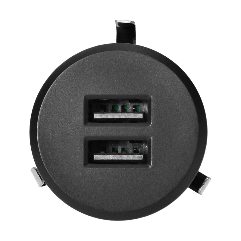 ŁADOWARKA 2XUSB 3,4A, WPUSZCZANA W BLAT, CZARNA ORNO ŁADOWARKA 2XUSB 3,4A, WPUSZCZANA W BLAT, CZARNA ORNO