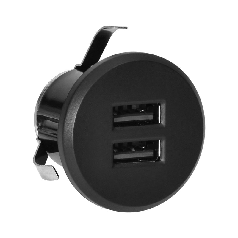 ŁADOWARKA 2XUSB 3,4A, WPUSZCZANA W BLAT, CZARNA ORNO ŁADOWARKA 2XUSB 3,4A, WPUSZCZANA W BLAT, CZARNA ORNO