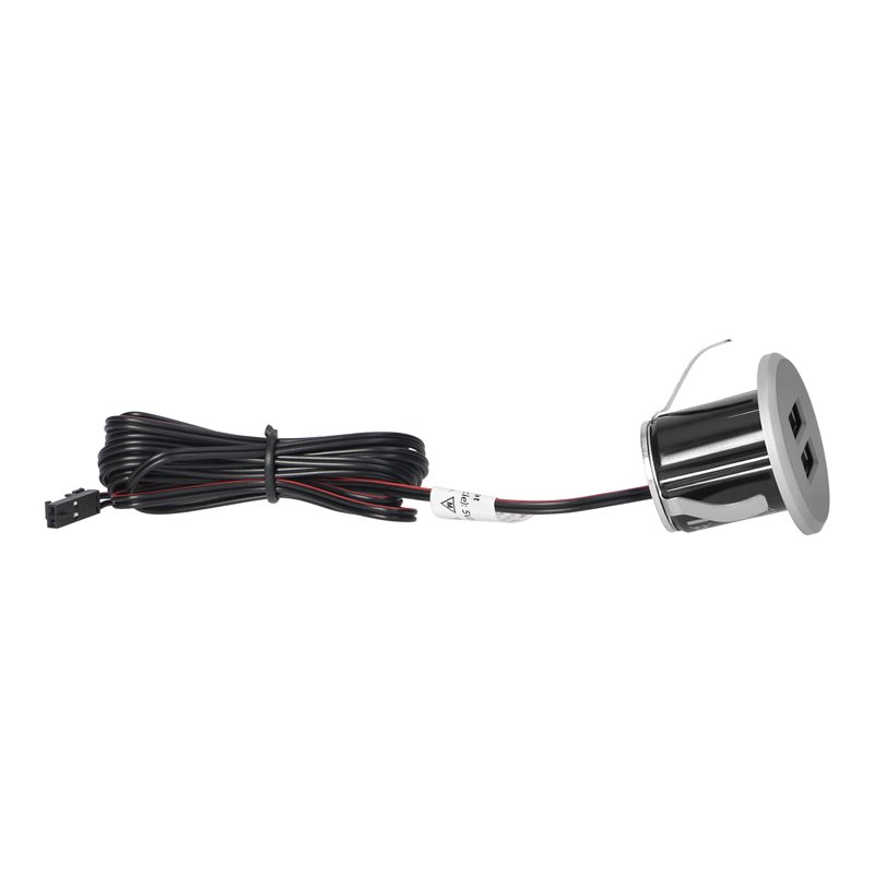 ŁADOWARKA 2XUSB 3,4A, WPUSZCZANA W BLAT, SREBRNA ORNO ŁADOWARKA 2XUSB 3,4A, WPUSZCZANA W BLAT, SREBRNA ORNO