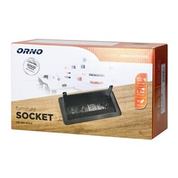 GNIAZDO MEBLOWE WPUSZCZANE W BLAT Z PŁASKIM FREZOWANYM RANTEM, SZCZOTKĄ PRZECIWKURZOWĄ, ŁADOWARKĄ USB I PRZEWODEM 1,5M, 2X2P+Z S GNIAZDO MEBLOWE WPUSZCZANE W BLAT Z PŁASKIM FREZOWANYM RANTEM, SZCZOTKĄ PRZECIWKURZOWĄ, ŁADOWARKĄ USB I PRZEWODEM 1,5M, 2X2P+Z S