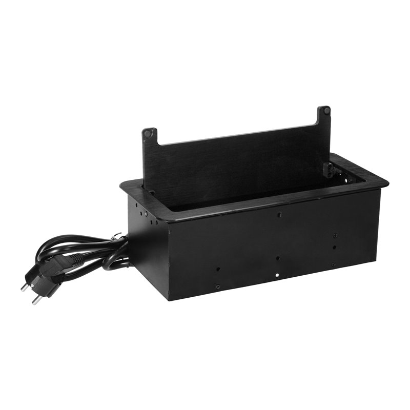 GNIAZDO MEBLOWE WPUSZCZANE W BLAT Z PŁASKIM FREZOWANYM RANTEM, SZCZOTKĄ PRZECIWKURZOWĄ, ŁADOWARKĄ USB I PRZEWODEM 1,5M, 2X2P+Z, GNIAZDO MEBLOWE WPUSZCZANE W BLAT Z PŁASKIM FREZOWANYM RANTEM, SZCZOTKĄ PRZECIWKURZOWĄ, ŁADOWARKĄ USB I PRZEWODEM 1,5M, 2X2P+Z,