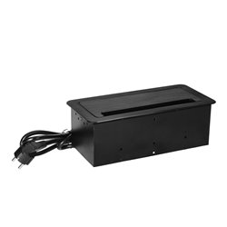 GNIAZDO MEBLOWE WPUSZCZANE W BLAT Z PŁASKIM FREZOWANYM RANTEM, SZCZOTKĄ PRZECIWKURZOWĄ, ŁADOWARKĄ USB I PRZEWODEM 1,5M, 2X2P+Z, GNIAZDO MEBLOWE WPUSZCZANE W BLAT Z PŁASKIM FREZOWANYM RANTEM, SZCZOTKĄ PRZECIWKURZOWĄ, ŁADOWARKĄ USB I PRZEWODEM 1,5M, 2X2P+Z,
