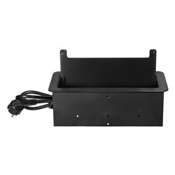 GNIAZDO MEBLOWE WPUSZCZANE W BLAT Z PŁASKIM FREZOWANYM RANTEM, SZCZOTKĄ PRZECIWKURZOWĄ, ŁADOWARKĄ USB I PRZEWODEM 1,5M, 2X2P+Z, GNIAZDO MEBLOWE WPUSZCZANE W BLAT Z PŁASKIM FREZOWANYM RANTEM, SZCZOTKĄ PRZECIWKURZOWĄ, ŁADOWARKĄ USB I PRZEWODEM 1,5M, 2X2P+Z,