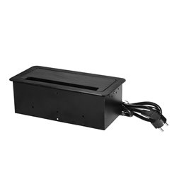 GNIAZDO MEBLOWE WPUSZCZANE W BLAT Z PŁASKIM FREZOWANYM RANTEM, SZCZOTKĄ PRZECIWKURZOWĄ, ŁADOWARKĄ USB I PRZEWODEM 1,5M, 2X2P+Z, GNIAZDO MEBLOWE WPUSZCZANE W BLAT Z PŁASKIM FREZOWANYM RANTEM, SZCZOTKĄ PRZECIWKURZOWĄ, ŁADOWARKĄ USB I PRZEWODEM 1,5M, 2X2P+Z,