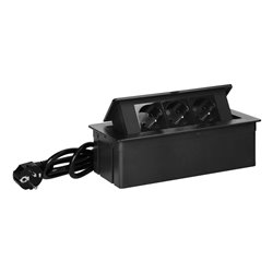 GNIAZDO MEBLOWE REDE, 3X2P+Z Z PRZEWODEM 1,5M, CZARNE ORNO GNIAZDO MEBLOWE REDE, 3X2P+Z Z PRZEWODEM 1,5M, CZARNE ORNO