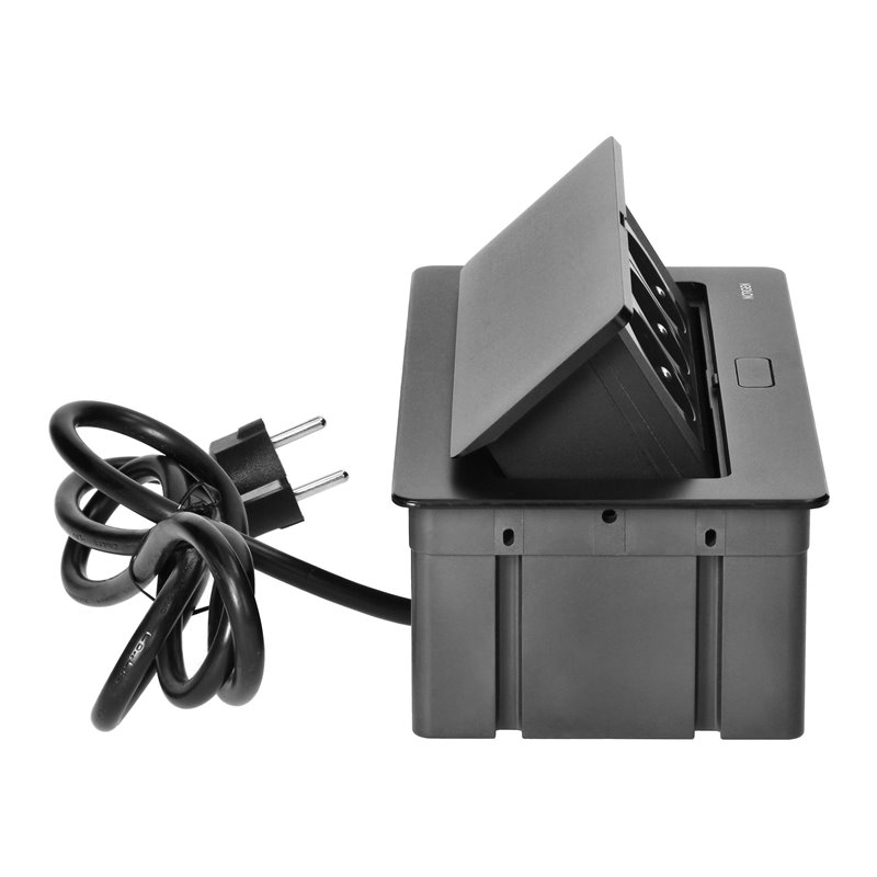 GNIAZDO MEBLOWE REDE, 3X2P+Z Z PRZEWODEM 1,5M, CZARNE ORNO GNIAZDO MEBLOWE REDE, 3X2P+Z Z PRZEWODEM 1,5M, CZARNE ORNO