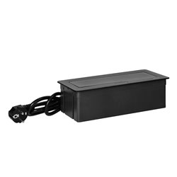 GNIAZDO MEBLOWE REDE, 2X2P+Z, 2XUSB Z PRZEWODEM 1,5M, CZARNE ORNO GNIAZDO MEBLOWE REDE, 2X2P+Z, 2XUSB Z PRZEWODEM 1,5M, CZARNE ORNO