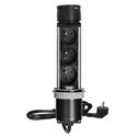 WPUSZCZANE GNIAZDO MEBLOWE O6CM Z ŁADOWARKĄ USB I PRZEWODEM 1,5M, 3X2P+Z, 2XUSB (TYP A I TYP C), INOX ORNO WPUSZCZANE GNIAZDO MEBLOWE O6CM Z ŁADOWARKĄ USB I PRZEWODEM 1,5M, 3X2P+Z, 2XUSB (TYP A I TYP C), INOX ORNO