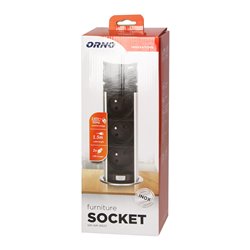 WPUSZCZANE GNIAZDO MEBLOWE O6CM Z ŁADOWARKĄ USB I PRZEWODEM 1,5M, 3X2P+Z, 2XUSB (TYP A I TYP C), INOX ORNO WPUSZCZANE GNIAZDO MEBLOWE O6CM Z ŁADOWARKĄ USB I PRZEWODEM 1,5M, 3X2P+Z, 2XUSB (TYP A I TYP C), INOX ORNO
