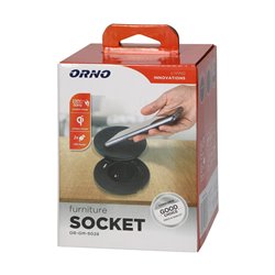 GNIAZDO MEBLOWE O6CM Z ROTACYJNĄ POKRYWĄ, ŁADOWARKĄ INDUKCYJNĄ, ŁADOWARKĄ USB I PRZEWODEM 1,5M, 1X2P+Z, QI 1.2.4 MAX. 10W, 2XUSB GNIAZDO MEBLOWE O6CM Z ROTACYJNĄ POKRYWĄ, ŁADOWARKĄ INDUKCYJNĄ, ŁADOWARKĄ USB I PRZEWODEM 1,5M, 1X2P+Z, QI 1.2.4 MAX. 10W, 2XUSB