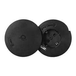 GNIAZDO MEBLOWE O6CM Z ROTACYJNĄ POKRYWĄ, ŁADOWARKĄ INDUKCYJNĄ, ŁADOWARKĄ USB I PRZEWODEM 1,5M, 1X2P+Z (SCHUKO), QI 1.2.4 MAX. 1 GNIAZDO MEBLOWE O6CM Z ROTACYJNĄ POKRYWĄ, ŁADOWARKĄ INDUKCYJNĄ, ŁADOWARKĄ USB I PRZEWODEM 1,5M, 1X2P+Z (SCHUKO), QI 1.2.4 MAX. 1