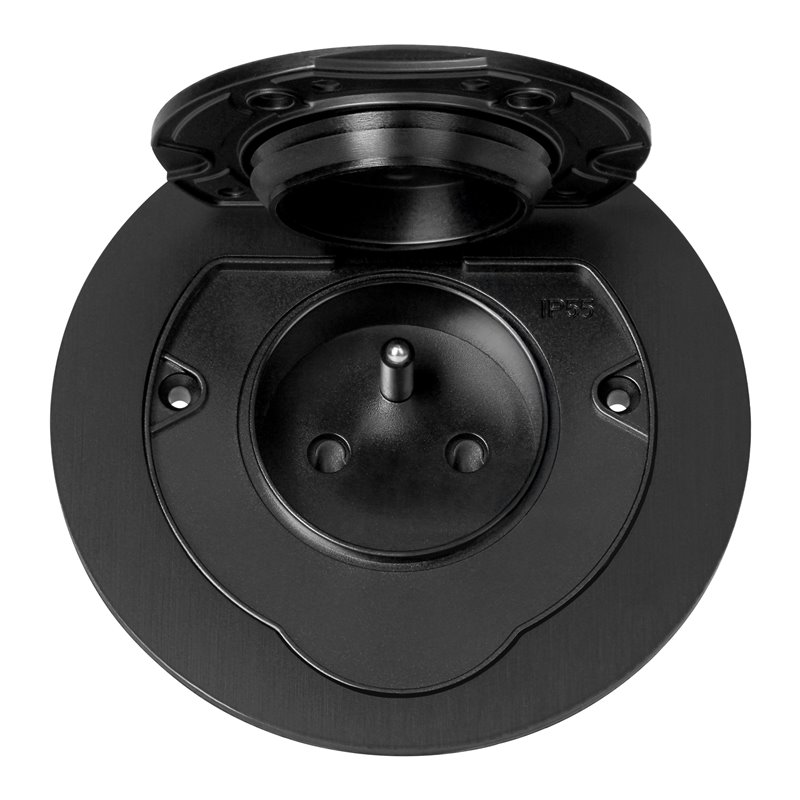 HERMETYCZNE GNIAZDO ELEKTRYCZNE OKRĄGŁE, IP55, 1X2P+Z(FRENCH), CZARNE ORNO HERMETYCZNE GNIAZDO ELEKTRYCZNE OKRĄGŁE, IP55, 1X2P+Z(FRENCH), CZARNE ORNO