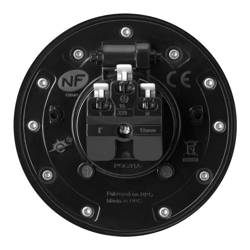 HERMETYCZNE GNIAZDO ELEKTRYCZNE OKRĄGŁE, IP55, 1X2P+Z(FRENCH), CZARNE ORNO HERMETYCZNE GNIAZDO ELEKTRYCZNE OKRĄGŁE, IP55, 1X2P+Z(FRENCH), CZARNE ORNO