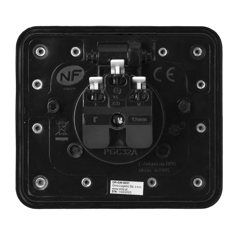 HERMETYCZNE GNIAZDO ELEKTRYCZNE KWADRATOWE, IP55 ORNO HERMETYCZNE GNIAZDO ELEKTRYCZNE KWADRATOWE, IP55 ORNO