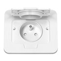 HERMETYCZNE GNIAZDO ELEKTRYCZNE PROSTOKĄTNE, IP55, 1X2P+Z(FRENCH), BIAŁE ORNO HERMETYCZNE GNIAZDO ELEKTRYCZNE PROSTOKĄTNE, IP55, 1X2P+Z(FRENCH), BIAŁE ORNO