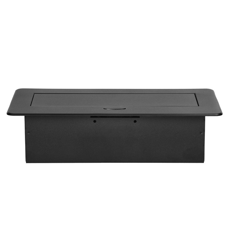 GNIAZDO MEBLOWE WPUSZCZANE W BLAT Z PŁASKIM FREZOWANYM RANTEM I ŁADOWARKĄ USB, 2X2P+Z (SCHUKO),2X USB (TYP A+C 3,6A), CZARNE ORN GNIAZDO MEBLOWE WPUSZCZANE W BLAT Z PŁASKIM FREZOWANYM RANTEM I ŁADOWARKĄ USB, 2X2P+Z (SCHUKO),2X USB (TYP A+C 3,6A), CZARNE ORN