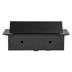 GNIAZDO MEBLOWE WPUSZCZANE W BLAT Z PŁASKIM FREZOWANYM RANTEM I ŁADOWARKĄ USB, 2X2P+Z (SCHUKO),2X USB (TYP A+C 3,6A), CZARNE ORN GNIAZDO MEBLOWE WPUSZCZANE W BLAT Z PŁASKIM FREZOWANYM RANTEM I ŁADOWARKĄ USB, 2X2P+Z (SCHUKO),2X USB (TYP A+C 3,6A), CZARNE ORN