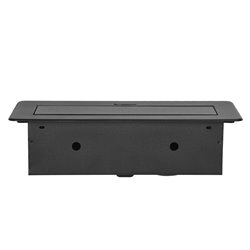 GNIAZDO MEBLOWE WPUSZCZANE W BLAT Z PŁASKIM FREZOWANYM RANTEM I ŁADOWARKĄ USB, 2X2P+Z (SCHUKO),2X USB (TYP A+C 3,6A), CZARNE ORN GNIAZDO MEBLOWE WPUSZCZANE W BLAT Z PŁASKIM FREZOWANYM RANTEM I ŁADOWARKĄ USB, 2X2P+Z (SCHUKO),2X USB (TYP A+C 3,6A), CZARNE ORN