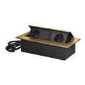 GNIAZDO MEBLOWE WPUSZCZANE W BLAT Z PŁASKIM FREZOWANYM RANTEM, ŁADOWARKĄ USB I PRZEWODEM 1,5M, 2X2P+Z (SCHUKO), 2XUSB (TYP A+C3, GNIAZDO MEBLOWE WPUSZCZANE W BLAT Z PŁASKIM FREZOWANYM RANTEM, ŁADOWARKĄ USB I PRZEWODEM 1,5M, 2X2P+Z (SCHUKO), 2XUSB (TYP A+C3,