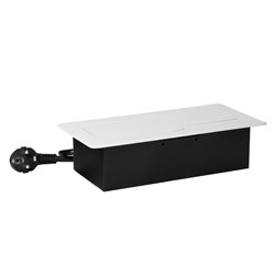 GNIAZDO MEBLOWE WPUSZCZANE W BLAT Z PŁASKIM FREZOWANYM RANTEM, ŁADOWARKĄ USB I PRZEWODEM 1,5M, 2X2P+Z (SCHUKO), 2XUSB (TYP A+C 3 GNIAZDO MEBLOWE WPUSZCZANE W BLAT Z PŁASKIM FREZOWANYM RANTEM, ŁADOWARKĄ USB I PRZEWODEM 1,5M, 2X2P+Z (SCHUKO), 2XUSB (TYP A+C 3