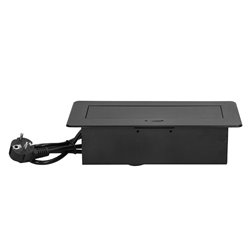 GNIAZDA MEBLOWE WPUSZCZANE W BLAT Z PŁASKIM FREZOWANYM RANTEM, ŁADOWARKĄ USB I PRZEWODEM 1,5M, 2X2P+Z, 2XUSB (TYP A+C 3,6A), CZA GNIAZDA MEBLOWE WPUSZCZANE W BLAT Z PŁASKIM FREZOWANYM RANTEM, ŁADOWARKĄ USB I PRZEWODEM 1,5M, 2X2P+Z, 2XUSB (TYP A+C 3,6A), CZA