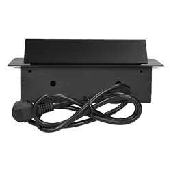 GNIAZDA MEBLOWE WPUSZCZANE W BLAT Z PŁASKIM FREZOWANYM RANTEM, ŁADOWARKĄ USB I PRZEWODEM 1,5M, 2X2P+Z, 2XUSB (TYP A+C 3,6A), CZA GNIAZDA MEBLOWE WPUSZCZANE W BLAT Z PŁASKIM FREZOWANYM RANTEM, ŁADOWARKĄ USB I PRZEWODEM 1,5M, 2X2P+Z, 2XUSB (TYP A+C 3,6A), CZA