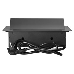 GNIAZDA MEBLOWE WPUSZCZANE W BLAT Z PŁASKIM FREZOWANYM RANTEM, ŁADOWARKĄ USB I PRZEWODEM 1,5M, 2X2P+Z, 2XUSB (TYP A+C 3,6A), GRA GNIAZDA MEBLOWE WPUSZCZANE W BLAT Z PŁASKIM FREZOWANYM RANTEM, ŁADOWARKĄ USB I PRZEWODEM 1,5M, 2X2P+Z, 2XUSB (TYP A+C 3,6A), GRA