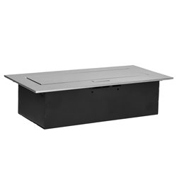 GNIAZDO MEBLOWE WPUSZCZANE W BLAT Z PŁASKIM RANTEM, 3X2P+Z (SCHUKO), SREBRNE ORNO GNIAZDO MEBLOWE WPUSZCZANE W BLAT Z PŁASKIM RANTEM, 3X2P+Z (SCHUKO), SREBRNE ORNO