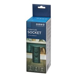 GNIAZDO MEBLOWE 2X2P+Z (SCHUKO), 2XUSB (TYP A+C 2,4A), CZARNE ORNO GNIAZDO MEBLOWE 2X2P+Z (SCHUKO), 2XUSB (TYP A+C 2,4A), CZARNE ORNO