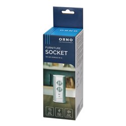 GNIAZDO MEBLOWE 2X2P+Z (SCHUKO), 2XUSB (TYP A+C 2,4A), BIAŁO-SREBRNE ORNO GNIAZDO MEBLOWE 2X2P+Z (SCHUKO), 2XUSB (TYP A+C 2,4A), BIAŁO-SREBRNE ORNO
